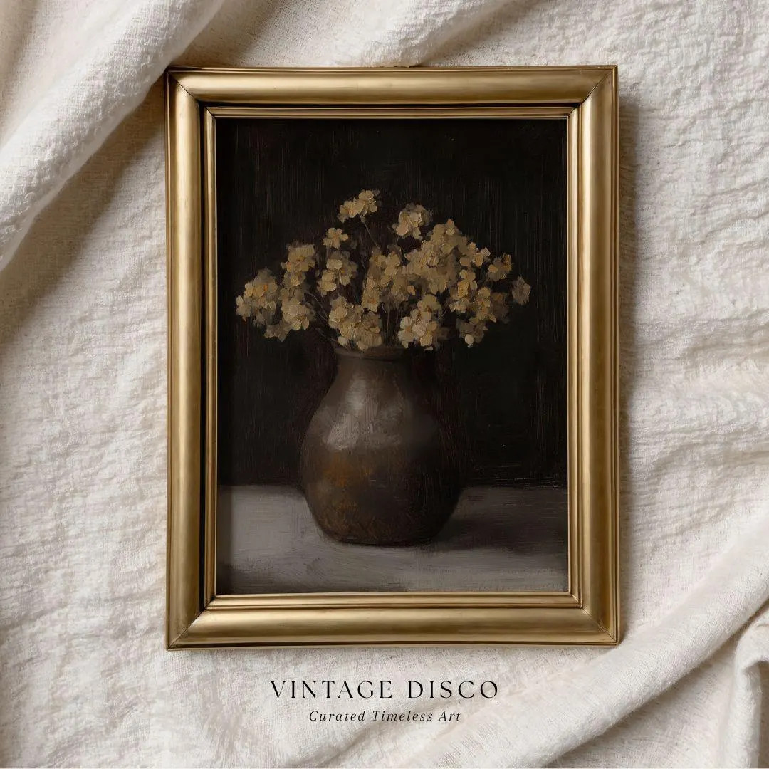 Dark French Country Fall Floral Print - Vintage Moody Autumn Bouquet Printable, Rustic Farmhouse ... | Etsy (US)