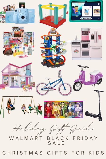Gift guide for kids, Christmas present for kids from Walmarts Black Friday sale. Kids gifts, kids presents, kids bikes, swing set , gift guide, razor, scooter, play set, children’s Christmas presents 

#LTKfamily #LTKCyberweek #LTKGiftGuide