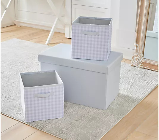 Make Your Selection: "As Is" Fresh Home Elements Collapsible 3-Pack Storage Chest and Bins | QVC