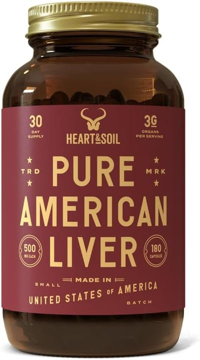 Pure American Beef Liver Capsules - Grassfed Beef Liver Supplement - Rich in Vitamins, Minerals, ... | Amazon (US)