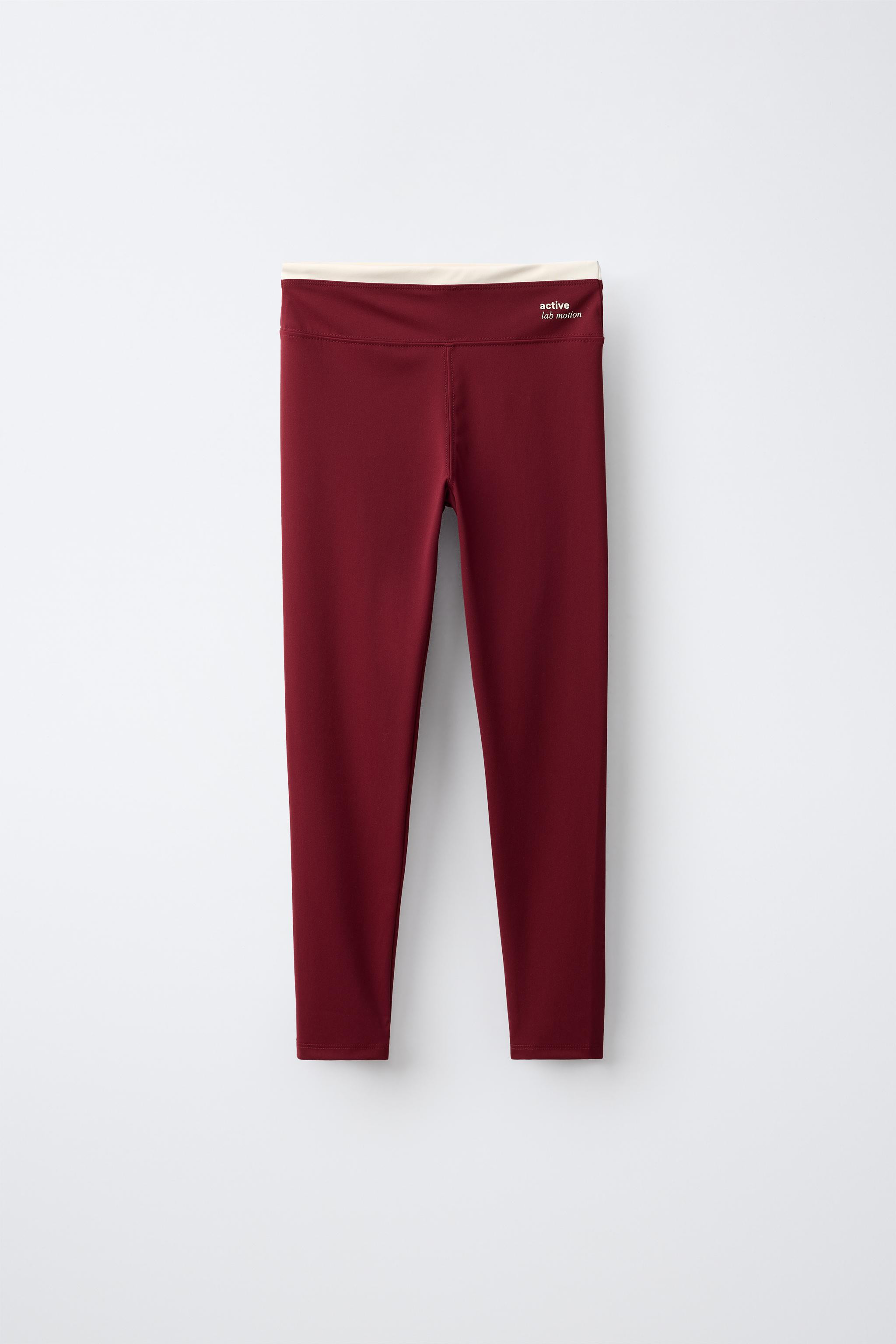 SPORTY LEGGINGS WITH CONTRAST PIPING | Zara UK