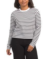 Classic Jersey Stripe Long Sleeve Top | Marshalls