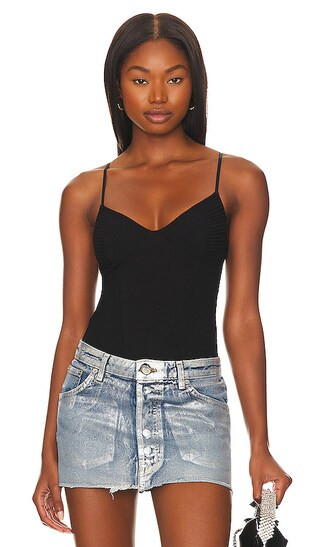 Nancy Bodysuit in Black | Revolve Clothing (Global)