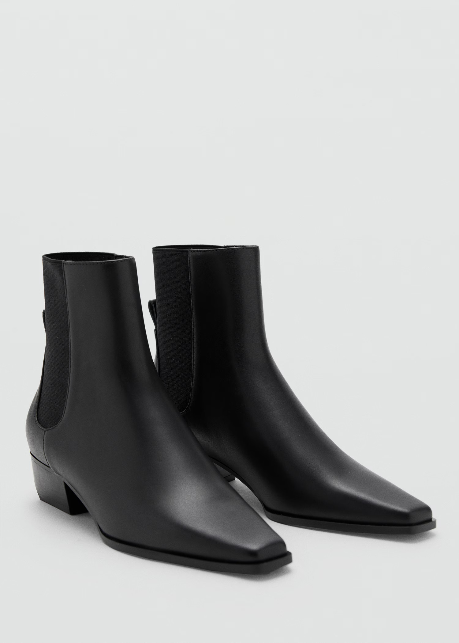 Leather heeled boots - Women | MANGO United Kingdom | MANGO (UK)