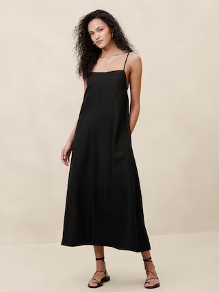 Silk-Linen Maxi Dress | Banana Republic (US)