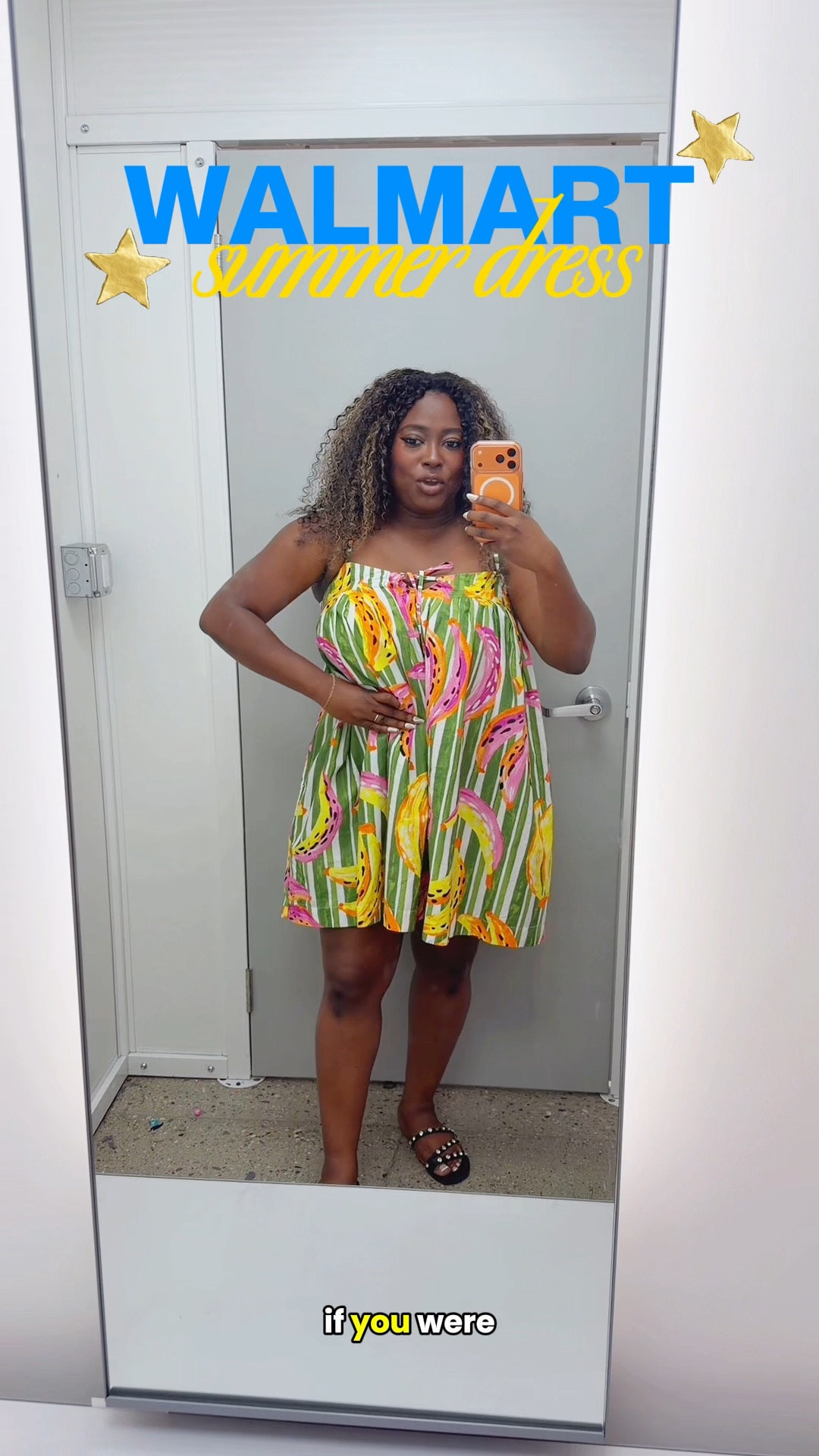 This multi colored banana print dress from Walmart is beyond cute! It’s giving a more affordable version of Farm Rio and literally makes the perfect summer outfit. This summer outfit try-on would be ideal for a brunch outfit Inspo, baby shower outfit Inspo, vacation outfit inspo, concert outfit inspo and I’m wearing a medium !

#LTKgrwm #LTKootd #LTKSaleAlert