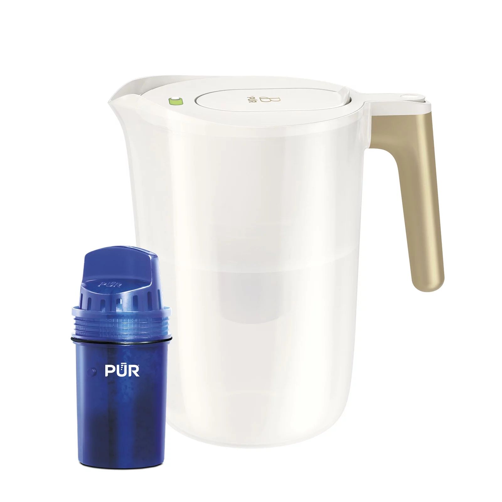 Beautiful by PUR 12 Cup Water Filtration Pitcher, W 10.2" x H 10.6" x L 6.8", White Icing (PPT120... | Walmart (US)
