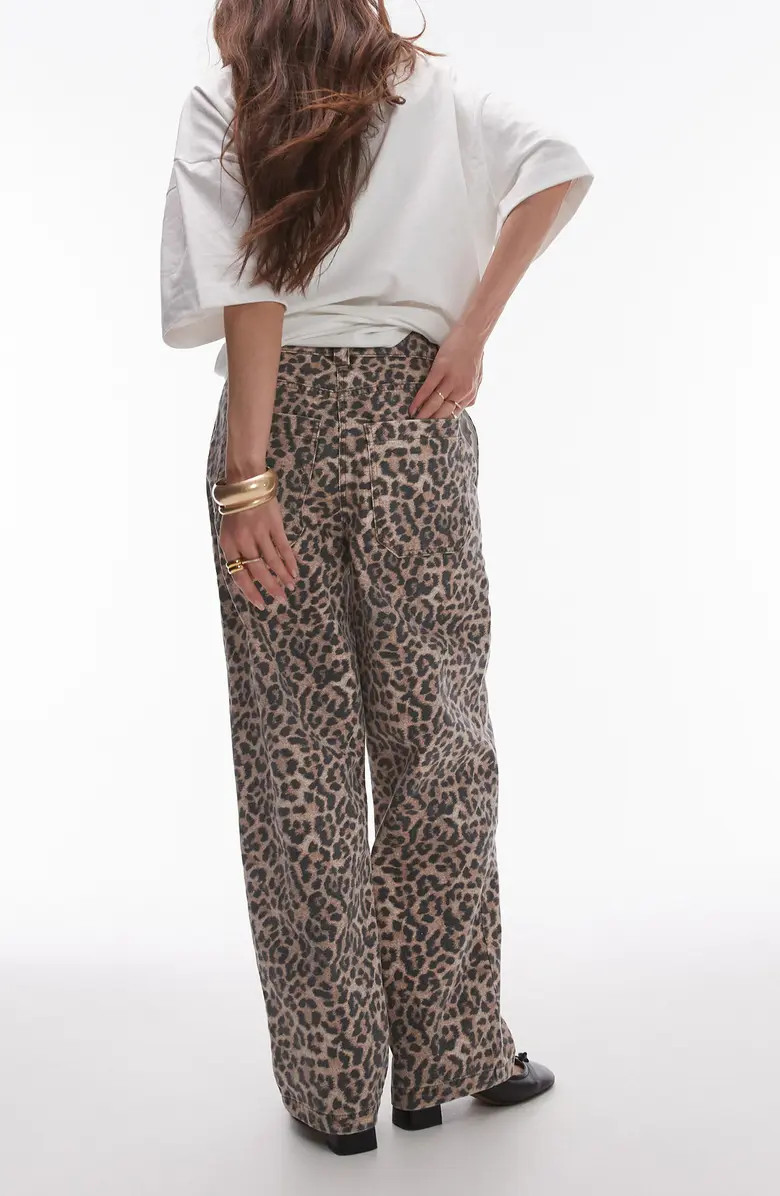 Animal Print Straight Leg Pants | Nordstrom