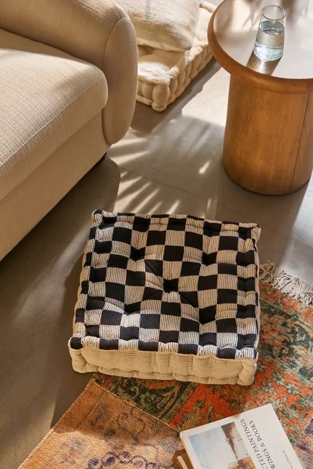 Checkerboard Floor Pillow | Urban Outfitters (US and RoW)