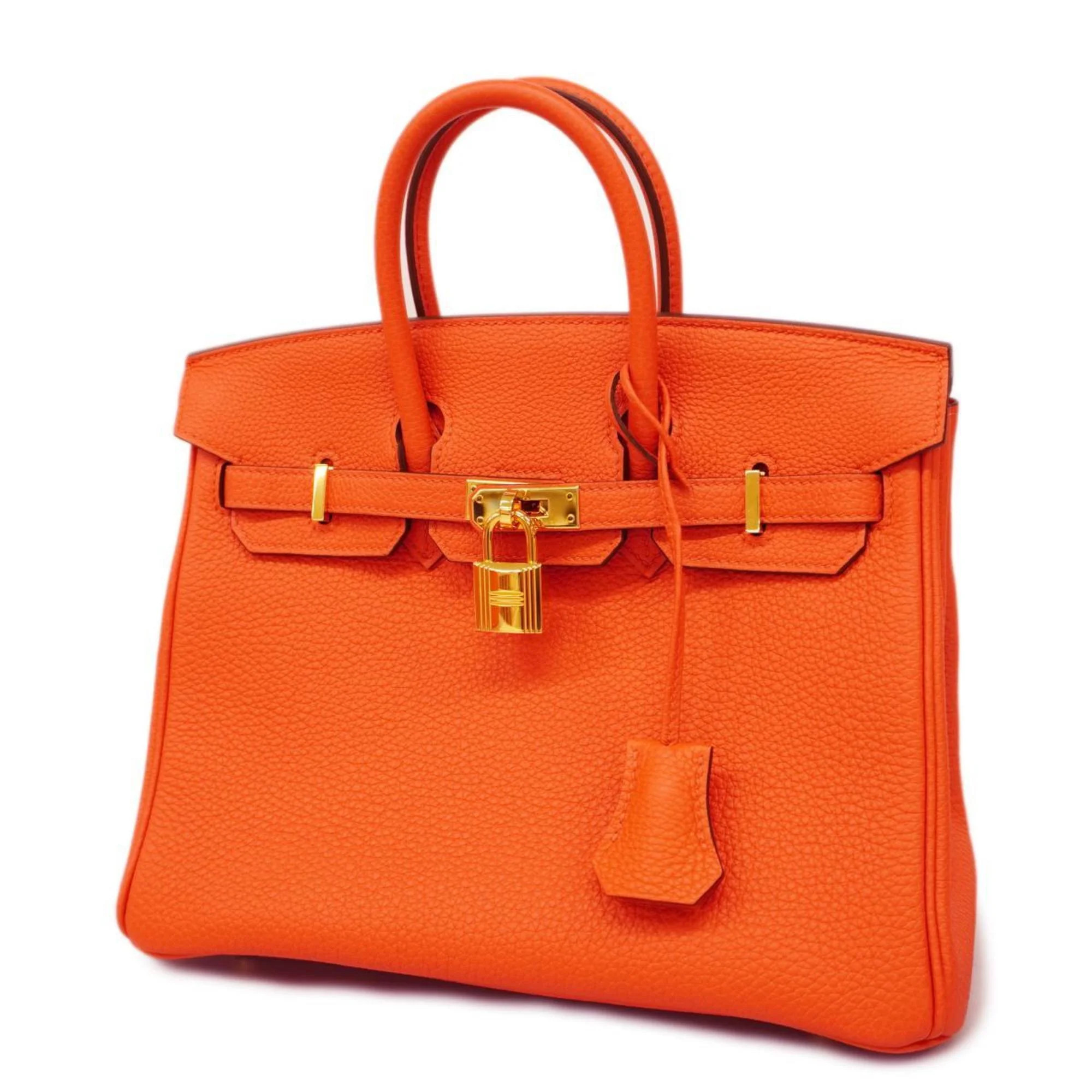 Pre-Owned Hermes Handbag Birkin 25 Z Engraved Togo Rouge Tomato Ladies (Good) | Walmart (US)