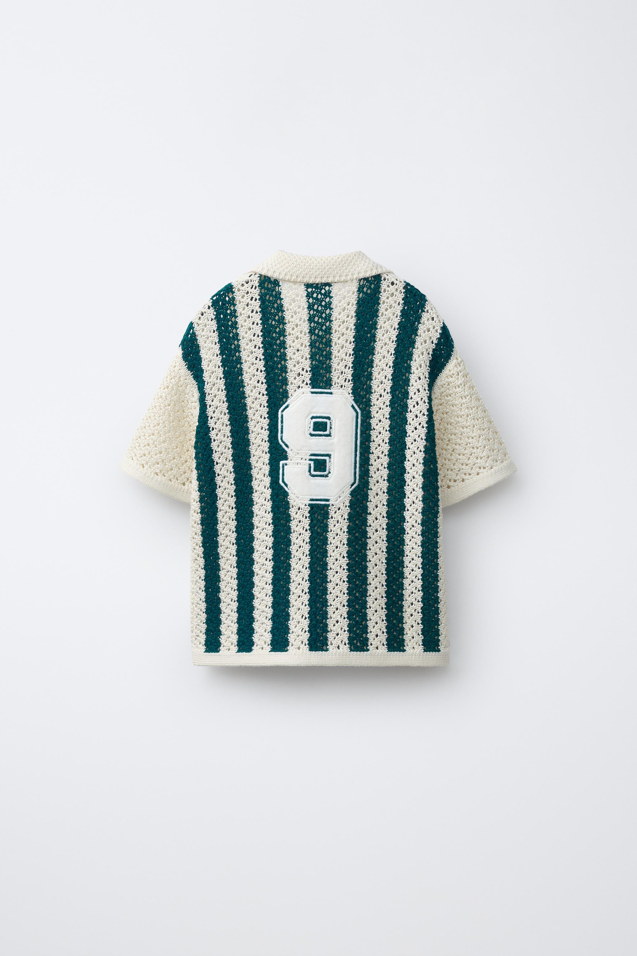 STRIPED KNIT POLO SHIRT | Zara US