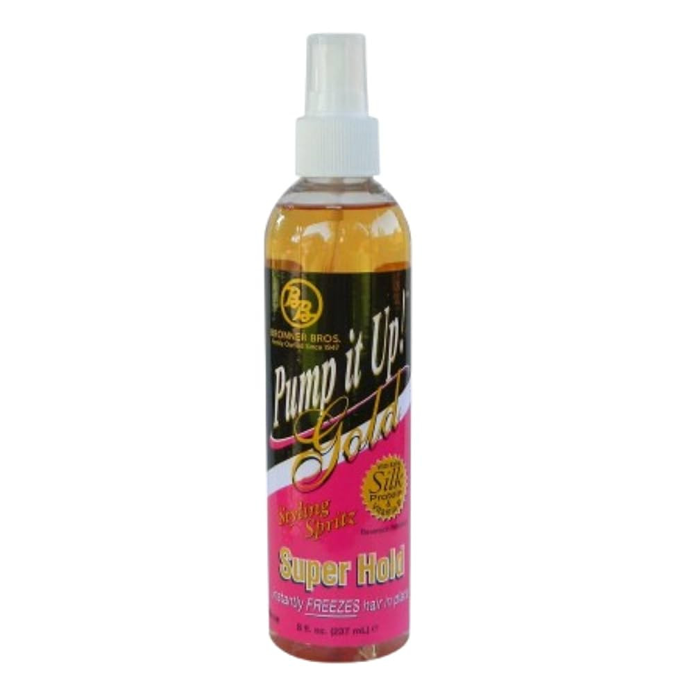 Bronner Bros Pump It Up Styling Spritz Gold 80% – Fast-Dry Hair Spray Extra Hold with Vitamin B... | Amazon (US)
