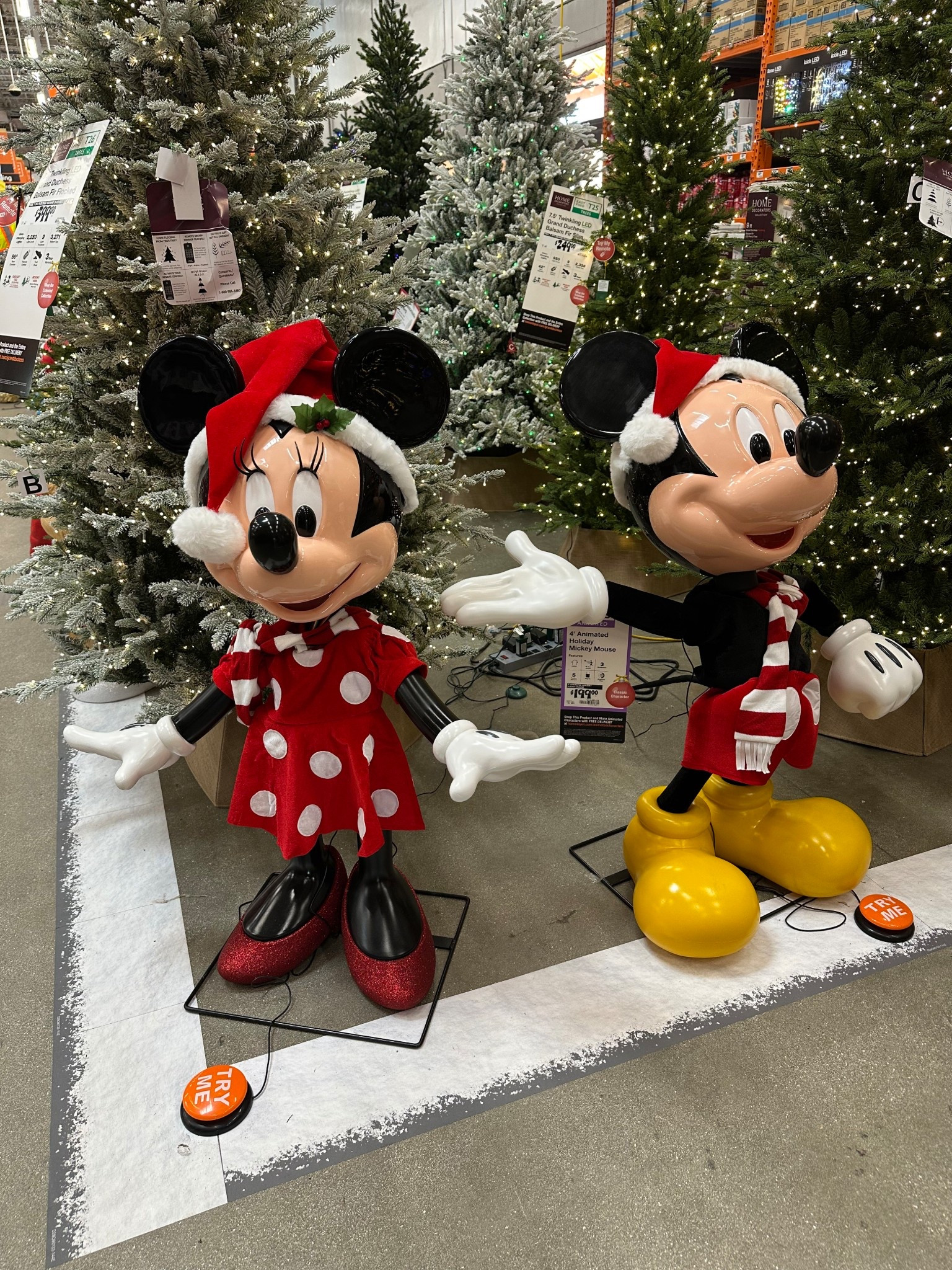 Disney Christmas animatronics at Home Depot 

#LTKSeasonal #LTKHome