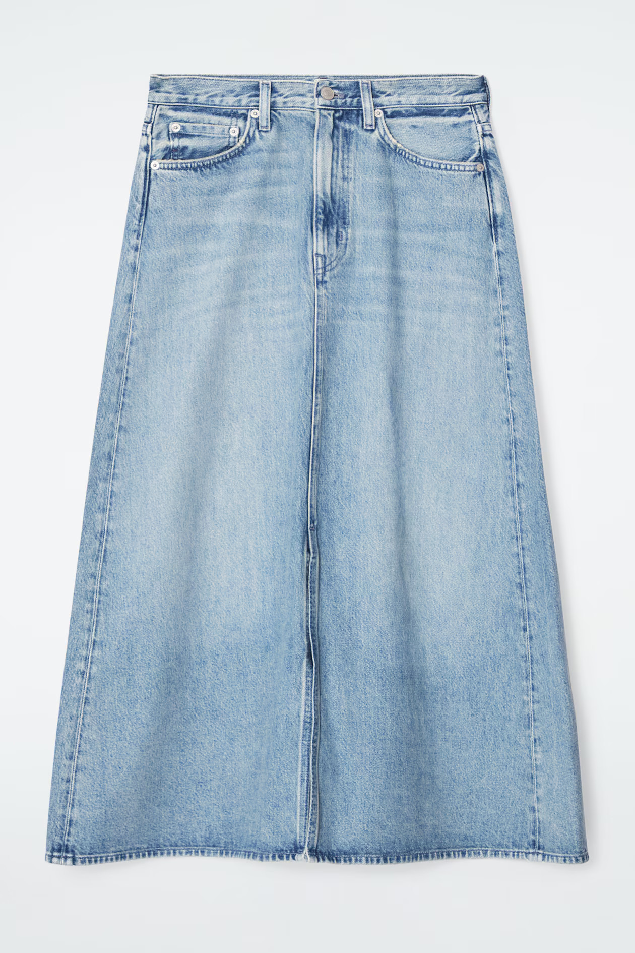 A-LINE DENIM MIDI SKIRT - BLUE | COS | COS UK