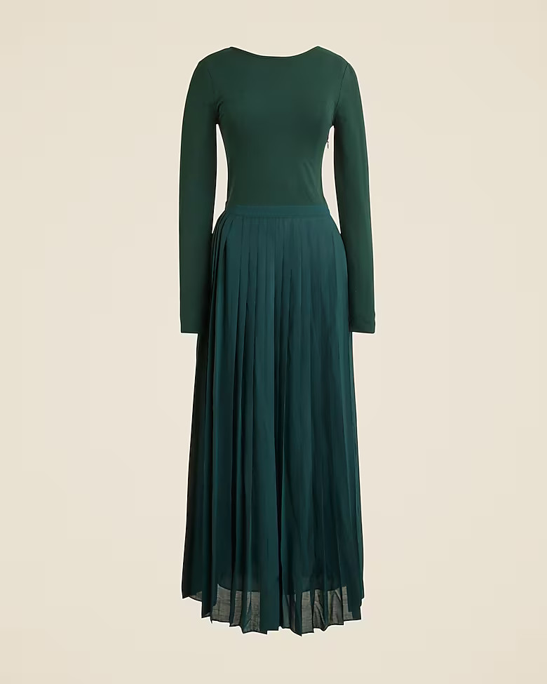 Pleated ballet dress in stretch cotton-blend | J. Crew US