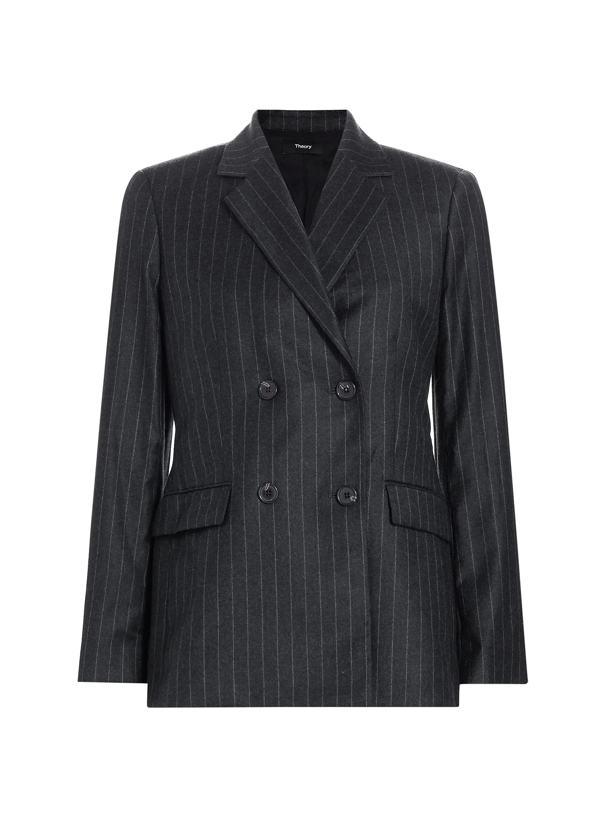 Pinstripe Wool Double-Breasted Jacket | Saks Fifth Avenue