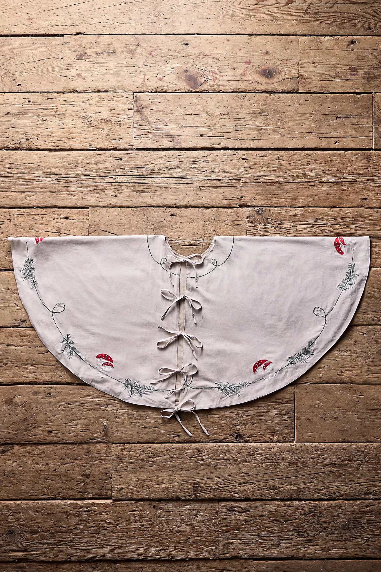 Mushroom Embroidered Tree Skirt | Anthropologie (US)