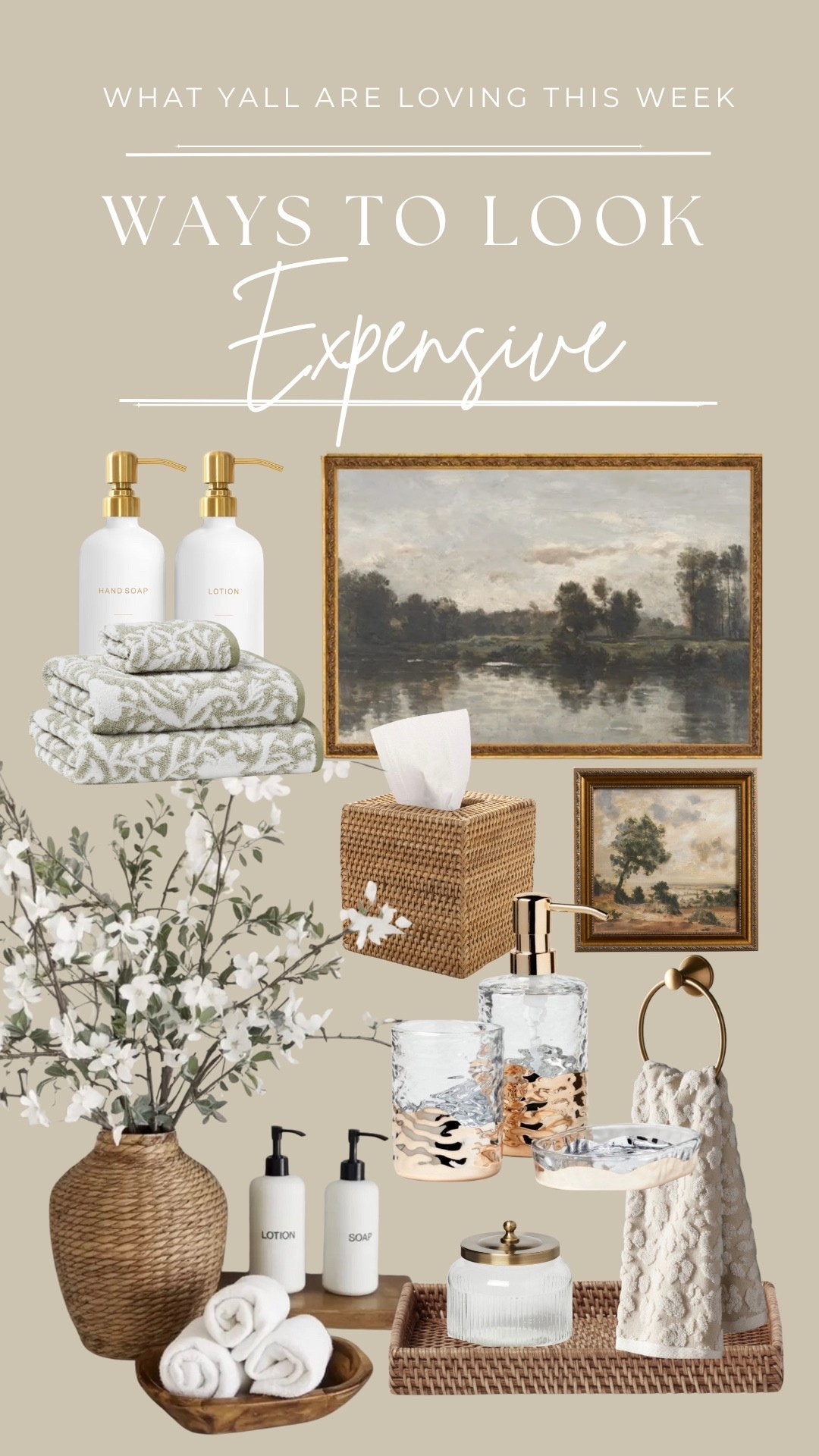 Guest bathroom/ powder room refresh! Budget friendly finds that elevate the look of a powder room completely ✨


•
•
•
Spring home decor, blue and white vases, chinoiserie, French toile, framed canvas wall art, target home, Amazon finds, kitchen dining sets, faux florals, terracotta vases, living room styling, coffee table styling, entryway table, hydrangeas, guest bathroom decor, target, Amazon home 

#LTKHome