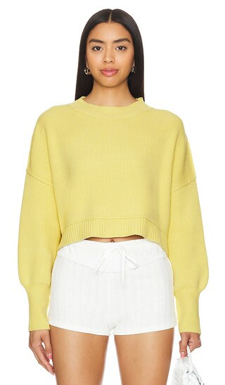 Easy Street Crop Pullover in Pineapple Juice | Revolve Clothing (Global)