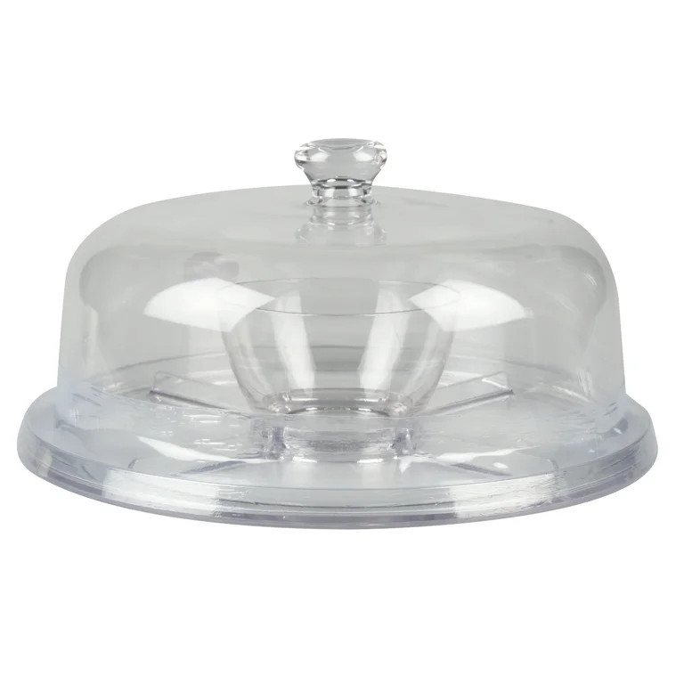 Better Homes & Gardens 12.25 in Round Acrylic Everyday Cake Stand, Clear - Walmart.com | Walmart (US)