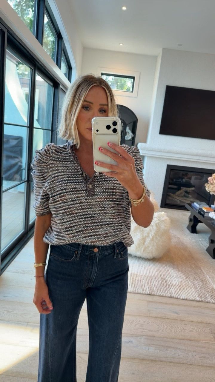 A mix of high low.. Walmart top with new must have denim just released in this new wash at Nordstrom