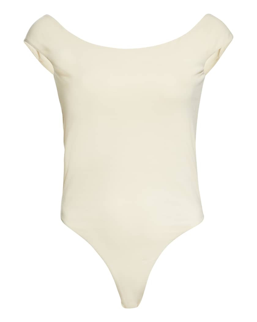Khaite Nima Off-The-Shoulder Bodysuit | Neiman Marcus