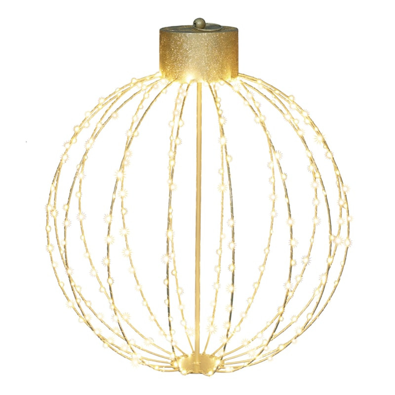 Pre-Lit LED Gold Ornament with Random Twinkle, 28" | At Home