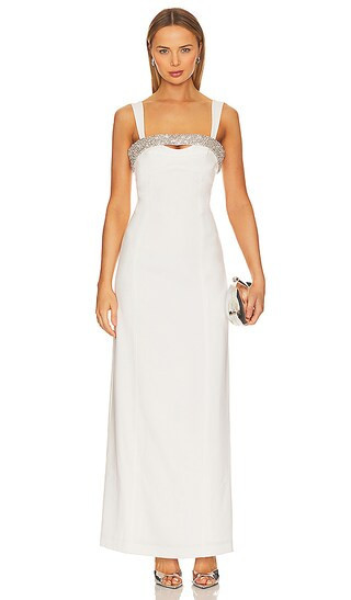 SIMKHAI Lenny Gown in White. - size 6 (also in 0, 2) | Revolve Clothing (Global)