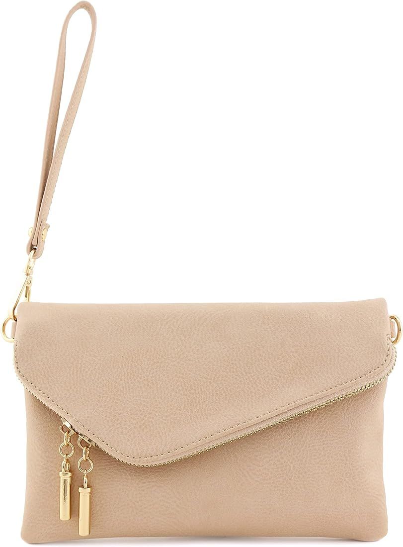 Envelope Wristlet Clutch Crossbody Bag with Chain Strap | Amazon (US)