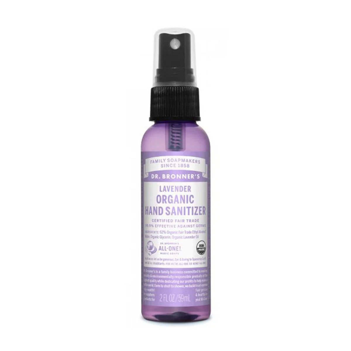 Dr. Bronner's Hand Sanitizer Lavender (2 oz) #10081624 | Smallflower
