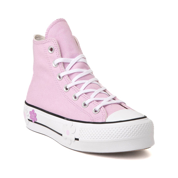Womens Converse Chuck Taylor All Star Hi Lift Platform Floral Sneaker - Stardust Lilac | Journeys