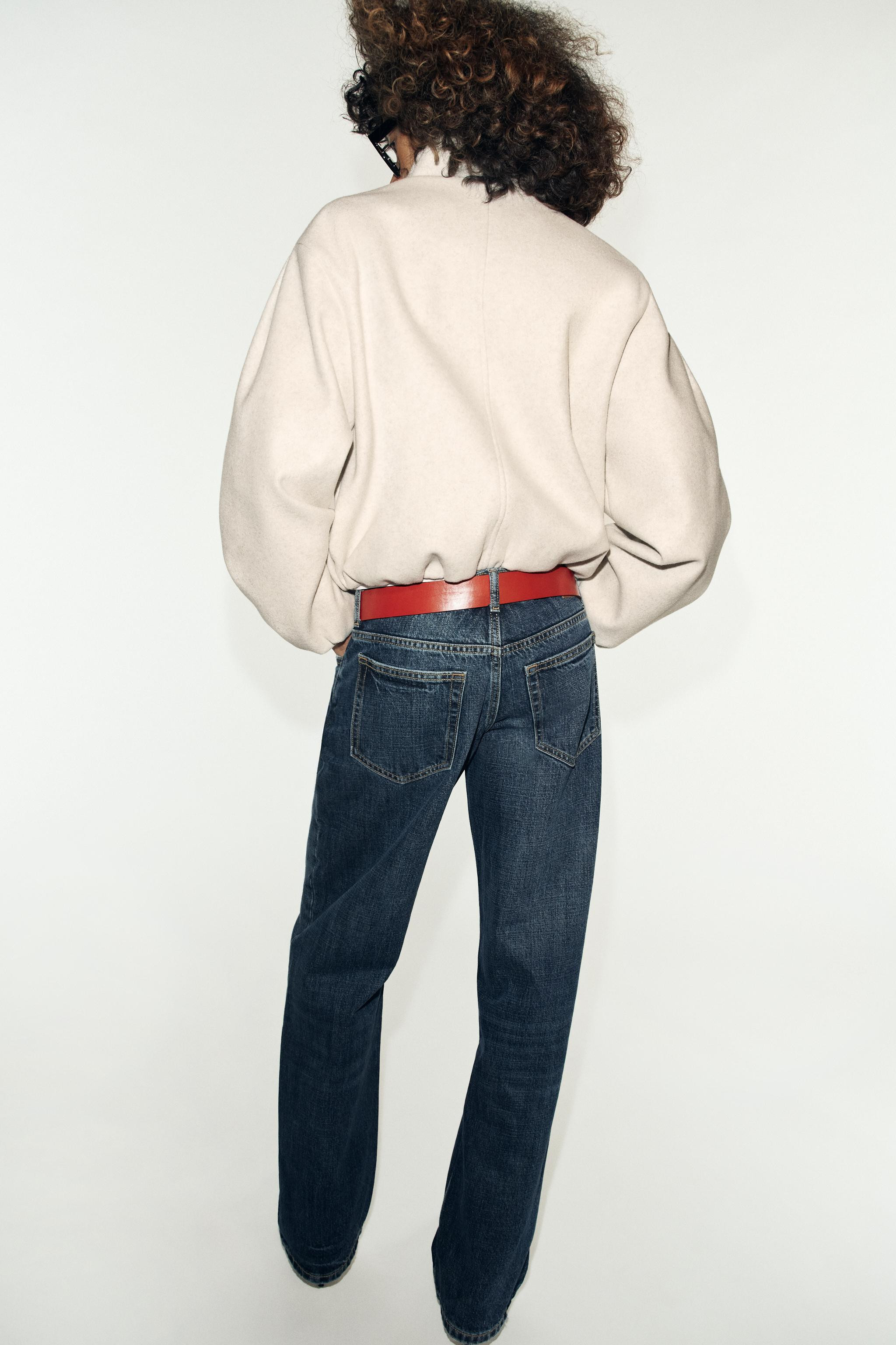 Bomber-style jacket with a stand-up collar and long sleeves. Front double-welt pockets. Gathered,... | Zara US