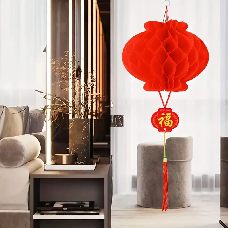 5/10/20pcs, Paper Red Lanterns, New Year Hanging Lanterns, Spring Festival Wedding Restaurant Par... | Temu Affiliate Program