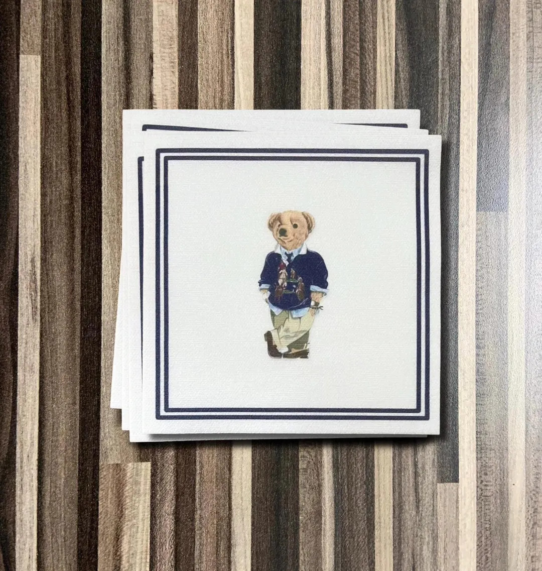 16 PCS Teddy Bear Baby Shower Napkins 5 X 5 Inches Birthday Party Supplies Planner Preppy Spring ... | Etsy (US)