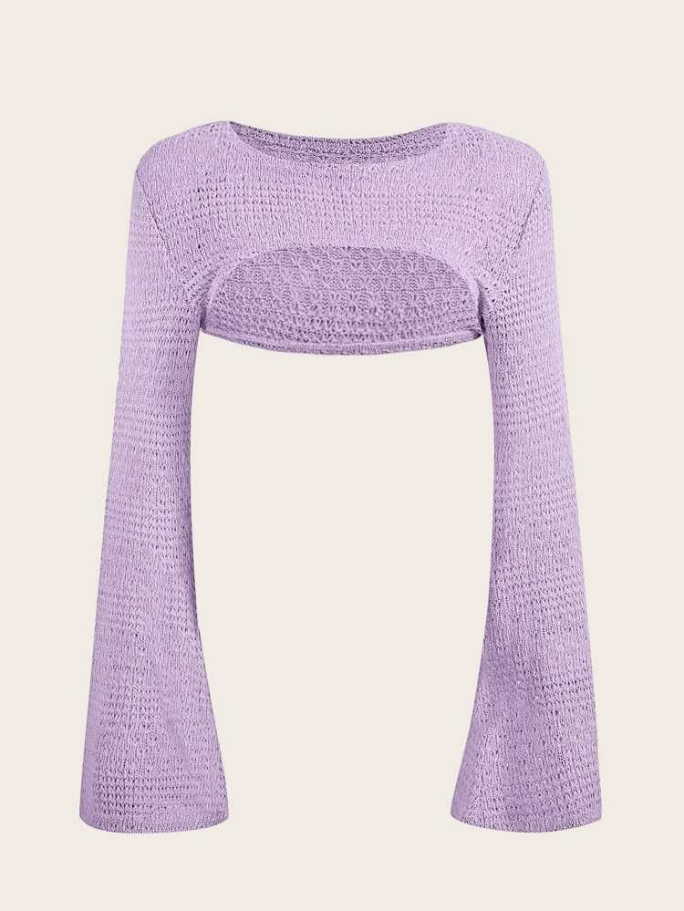 SHEIN ICON Solid Super Crop Sweater | SHEIN
