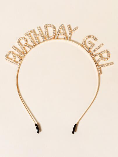 Rhinestone Letter Decor Headband | SHEIN