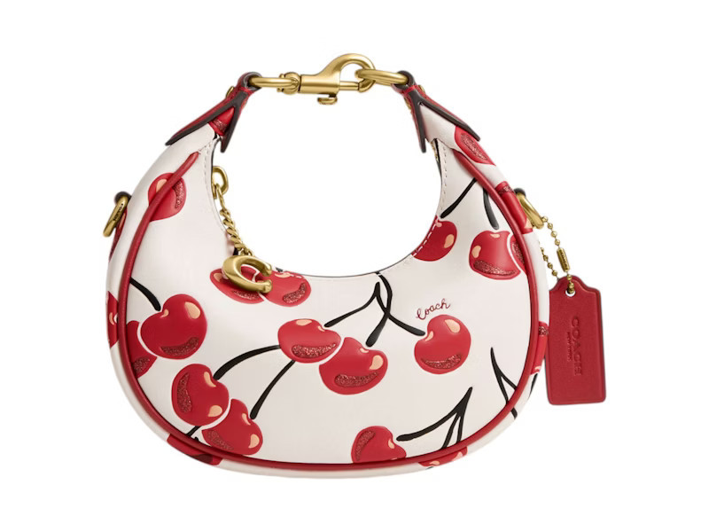Women's Coach Jonie Bag Cherry Print in Brass/Chalk | StockX