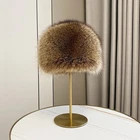 Women's Real Natural Brown Raccoon Fur Hat Round Ski Cap Elastic Beanie Earlaps | eBay | eBay US