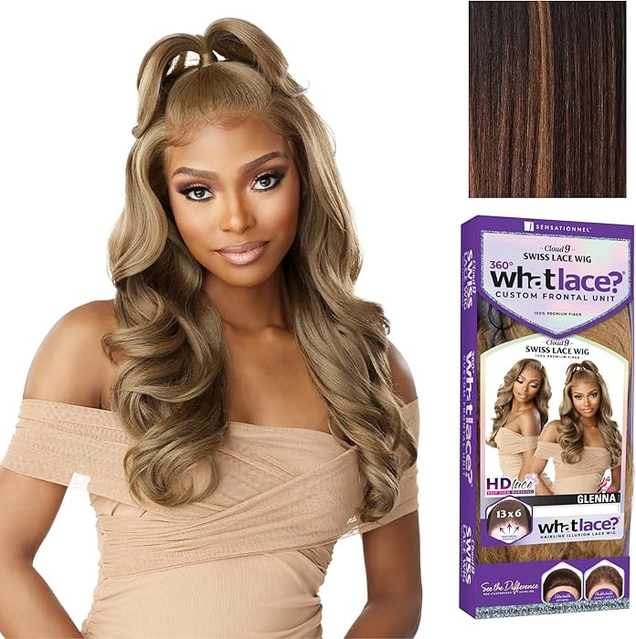 Sensationnel What Lace 13X6 Wigs - Glenna Lacefrontal Hand Tied Glueless Synthetic With Natural D... | Amazon (US)