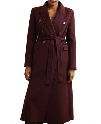 Women's Double-Breasted Blind Seam Wool-Blend Coat | Macy's