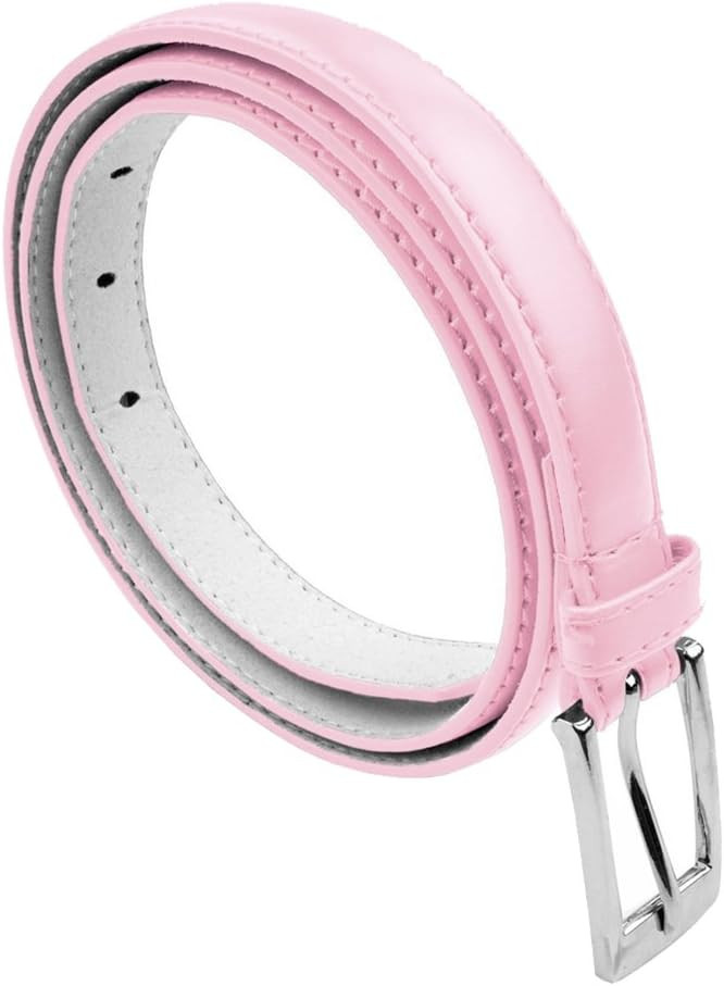 Belle Donne Belts for Women, Women Skinny PU Leather Dress Belts, Womens Belt, Womens Belt, Silve... | Amazon (US)