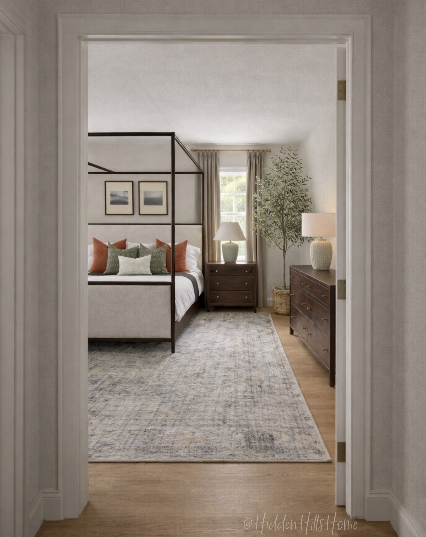 Master bedroom design, master bedroom mood board, home decor ideas, canopy bed, bedding, nightstands, bedroom dresser, bedroom rug, throw pillows, curtains #bedroom

#LTKSeasonal #LTKSaleAlert #LTKHome