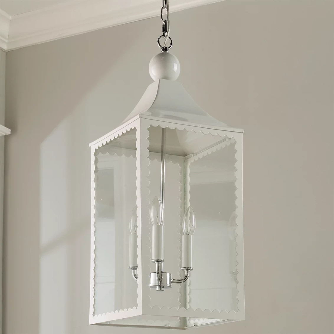 Scallop Trim Hanging Lantern | Shades of Light