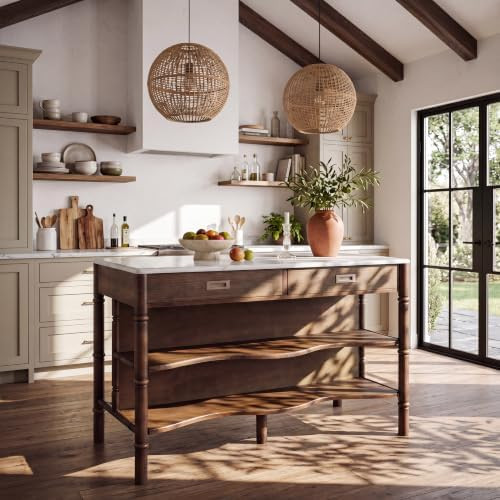 Christopher Knight Home Onie Vintage Kitchen Island with Storage, Wooden Island Table for Kitchen... | Amazon (US)