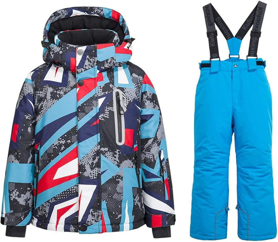 HOTIAN Boys Ski Jacket Snow Jacket Pants Suits Windproof Waterproof Winter Coats | Amazon (US)