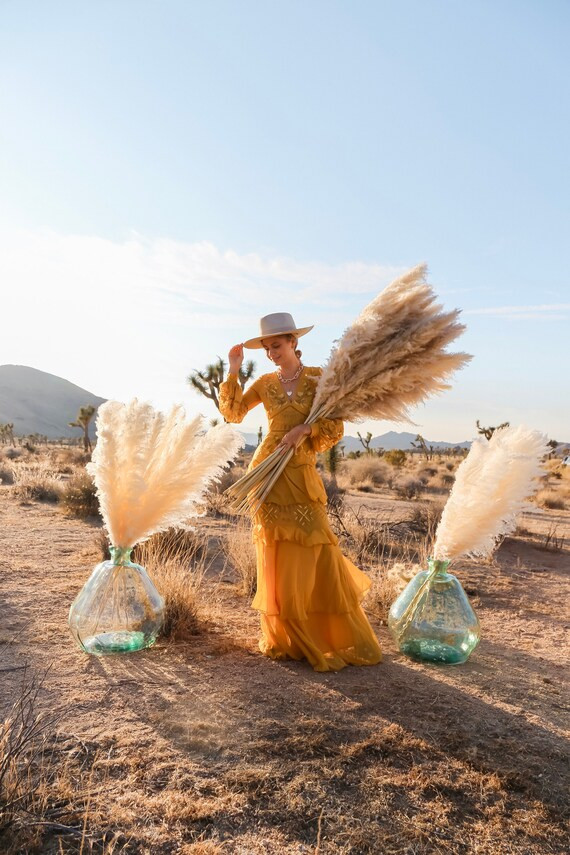 Fluffy natural DRIED PAMPAS GRASS 4ft for decor and weddings | Etsy | Etsy (US)