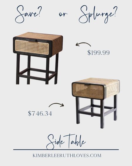 Save or Splurge: Rattan Side Table 

#bestdupes #minimalisthome #homefurniture #amazonfinds

#LTKFind #LTKhome