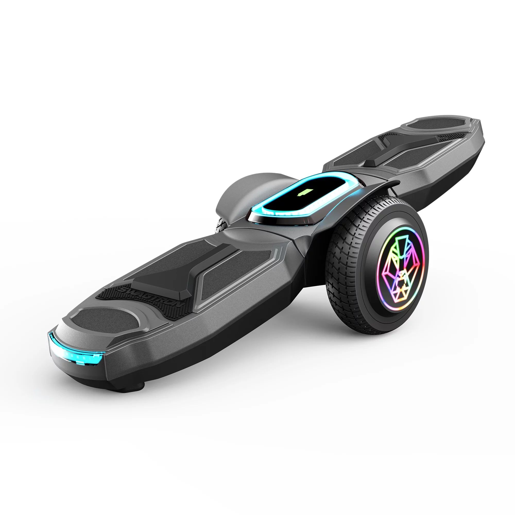 Swagtron Shuttle Zipboard Electric Hoverboard Skateboard 7 mph and 3-Mile Range LED Wheels Blueto... | Walmart (US)