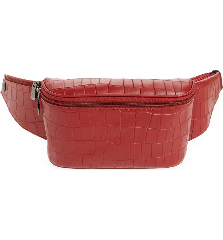 Longchamp Croco Block Leather Belt Bag | Nordstrom | Nordstrom