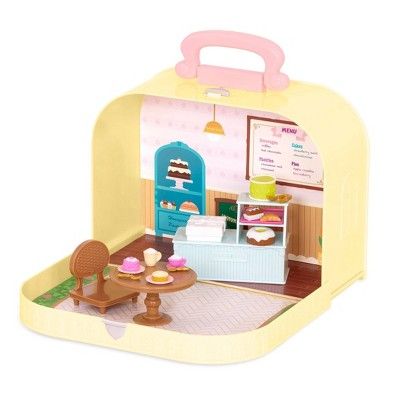 Li&#39;l Woodzeez Toy Furniture Set in Carry Case 20pc - Travel Suitcase Pastry Shop Playset | Target